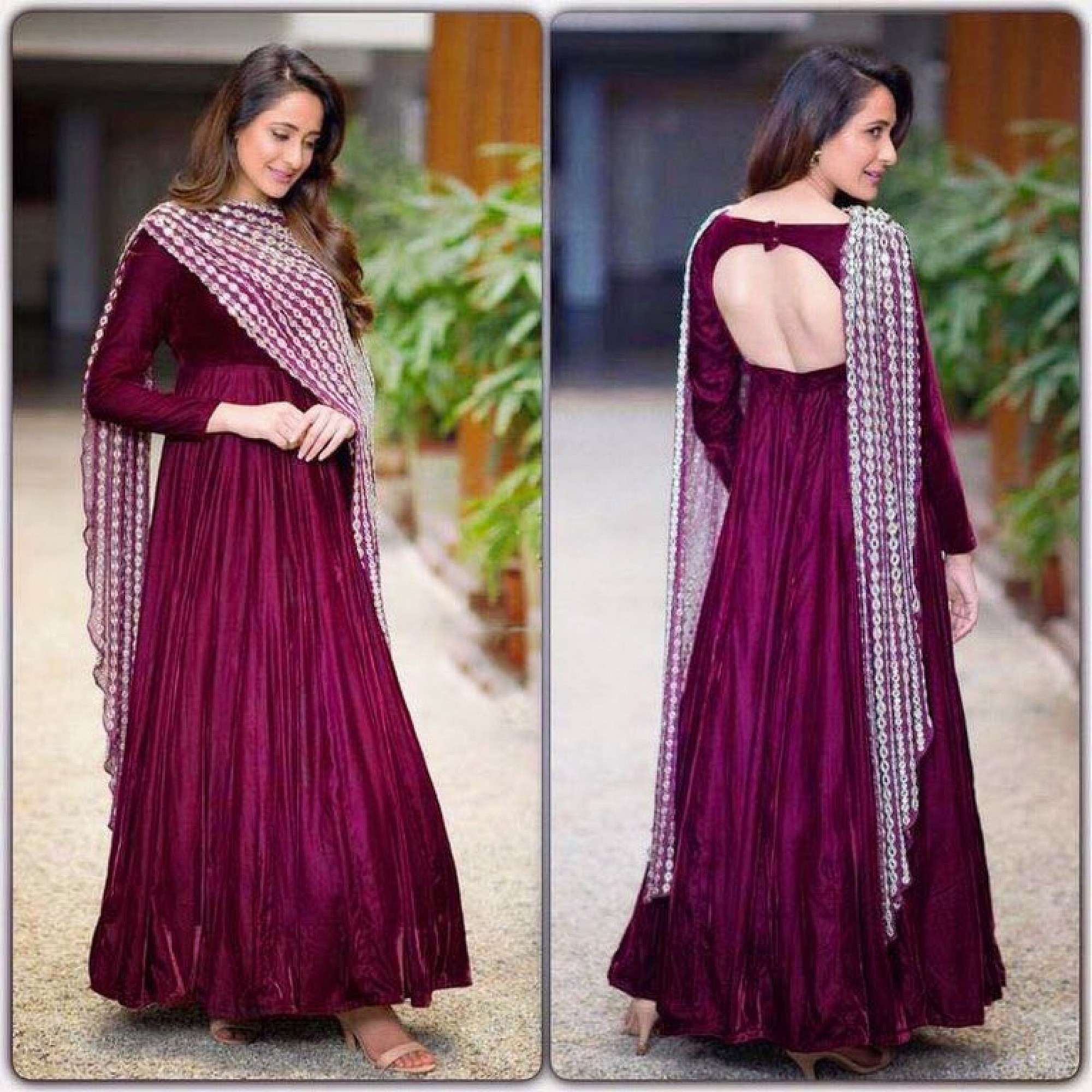 Anarkali Suits : Wine maroon heavy tapeta silk partywear ...